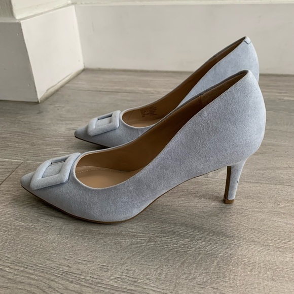 Alfani Jerison Womens Faux Suede Light Blue Comfort Pumps in Size 6M - Picture 8 of 14